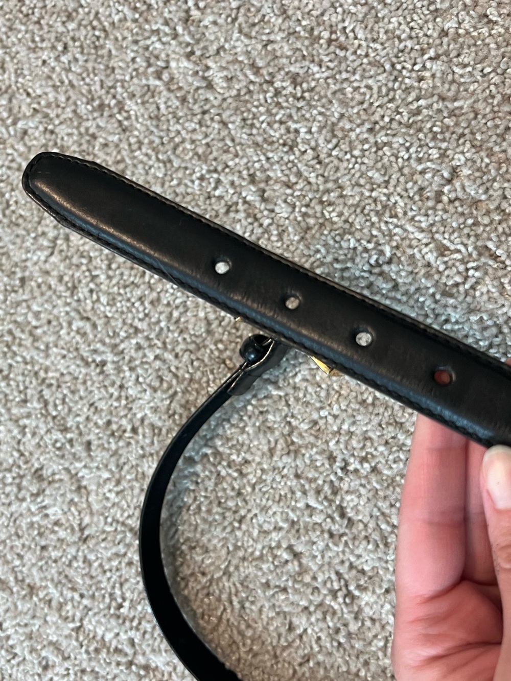 ⬛️Boy size 26, black genuine leather gold buckled belt, preowned⬛️ - Picture 5 of 5